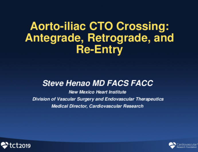 Aorto-Iliac CTO Crossing: Antegrade, Retrograde, and Re-Entry