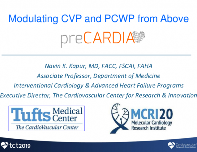 Modulating CVP and PCWP “From Above”: PreCardia
