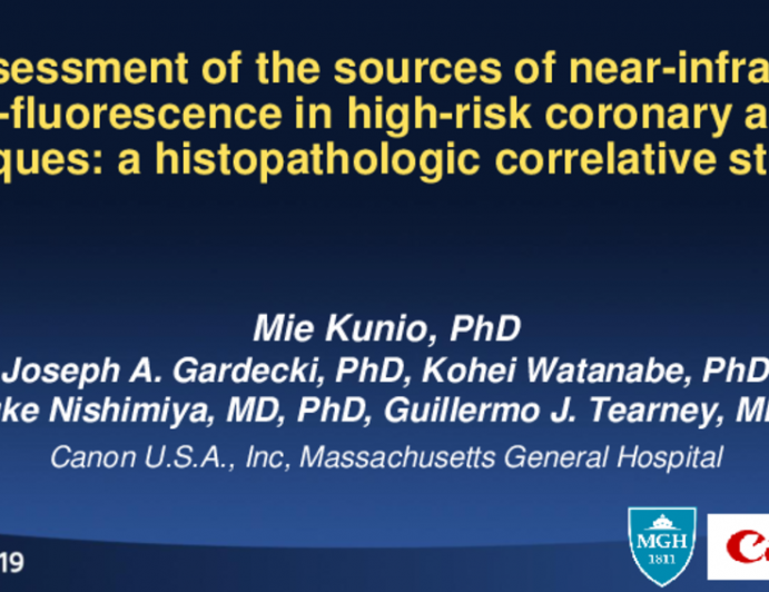 TCT 14: Assessment of the Sources of Near-infrared Auto-fluorescence in High-risk Coronary Artery Plaques: a Histopathologic Correlative Study