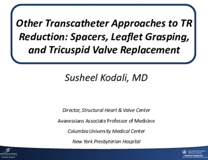 Other Transcatheter Approaches to TR Reduction: Spacer, Leaflet Grasping, and Tricuspid Valve Replacement