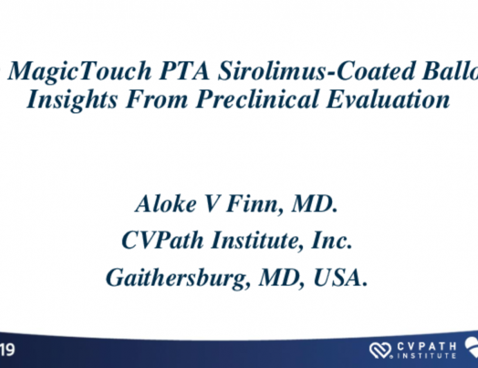 The MagicTouch PTA Sirolimus-Coated Balloon: Insights From Preclinical Evaluation