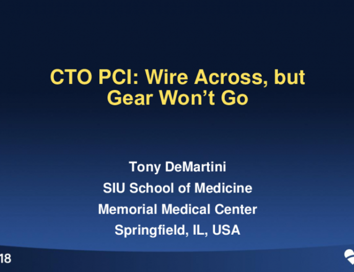The Wire Crosses the Proximal Cap, but CTO Is Uncrossable/Undilatable: What Now?