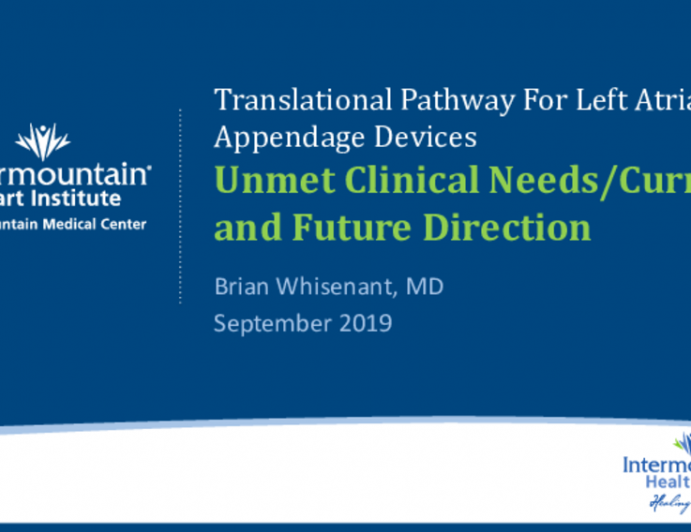 Unmet Clinical Needs and Future Directions