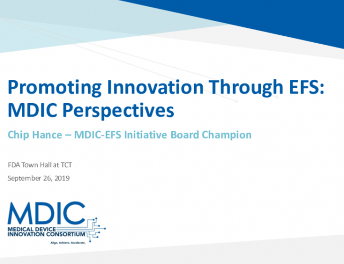 Promoting Innovation Through EFS: MDIC Perspectives