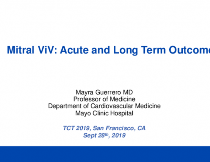 Valve-in-Valve (Mitral): Acute and Long-Term Outcomes