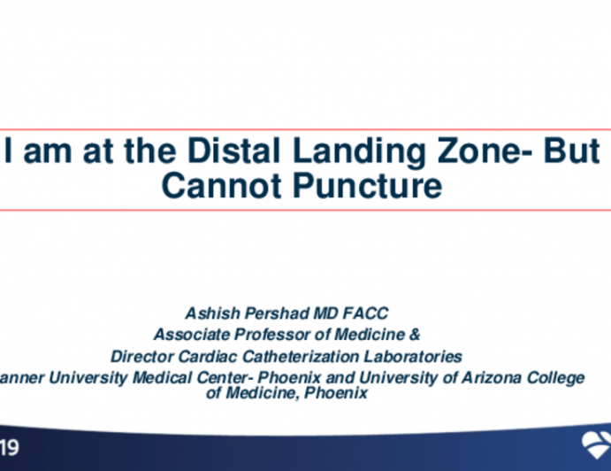 I Am at the Distal Landing Zone but Can't Puncture: What Now?