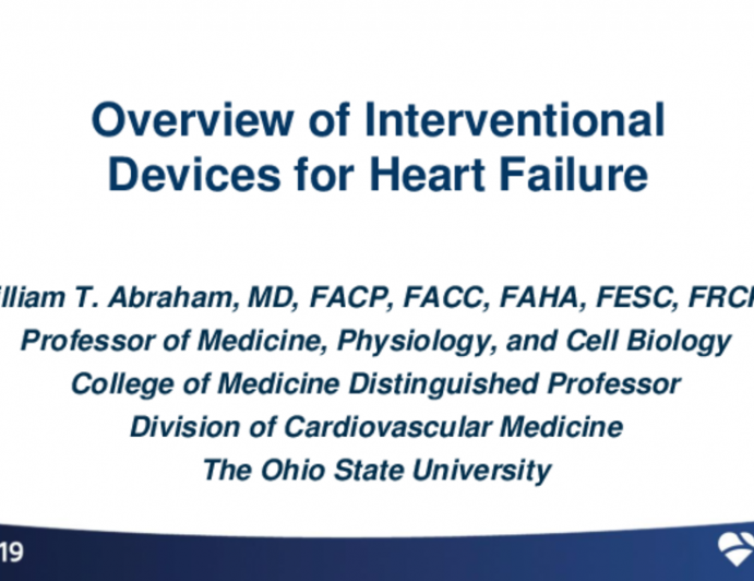 Overview Interventional Devices for Heart Failure