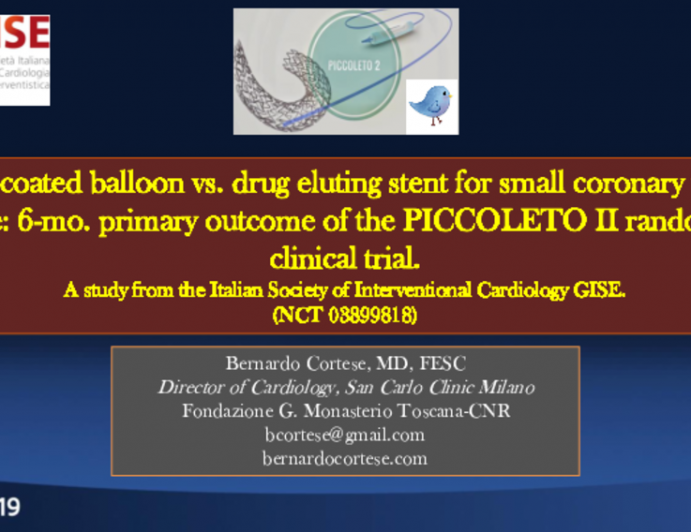 PICCOLETO II: 6-Month Clinical and Angiographic Findings From a Randomized Trial of Drug-Coated Balloons vs. Drug-Eluting Stents for Treatment of Small Vessel Coronary Artery Disease