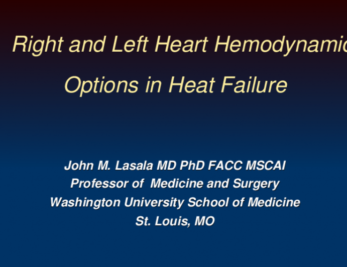 Right and Left Heart Failure: Hemodynamic Support Options