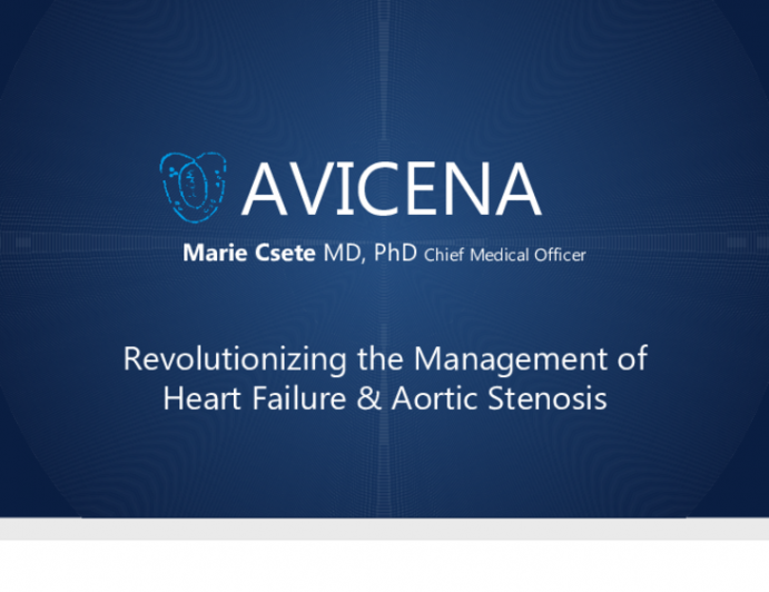 TCT Shark Tank Innovation Competition Finalists - Rapid, Noninvasive Diagnostics for Aortic Stenosis and Heart Failure (Avicena Vivio)