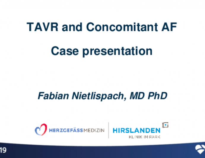 TAVR and Concomitant Atrial Fibrillation: Case Presentation