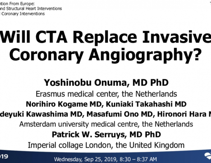 Will CTA Replace Invasive Coronary Angiography?