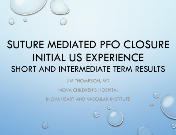 NobleStitch PFO Closure: Recorded Case and Didactic Session