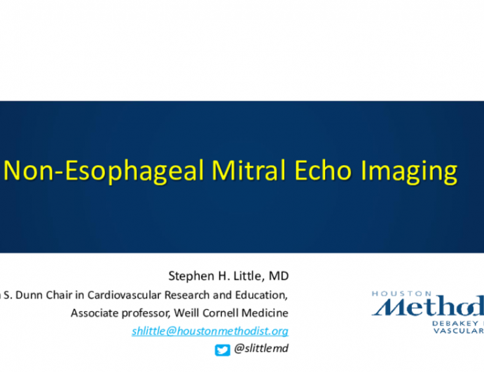 Nonesophageal Mitral Echo Imaging