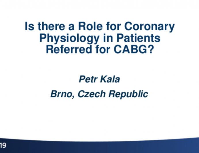 Is There a Role for Coronary Physiology in Patients Referred for CABG?