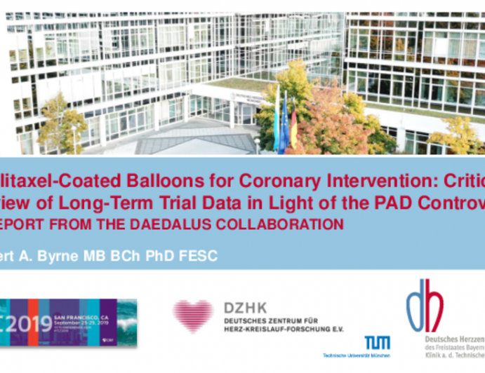 Paclitaxel-Coated Balloons for Coronary Intervention: Critical Review of Long-Term Trial Data in Light of the PAD Controversy — The DAEDALUS Collaboration