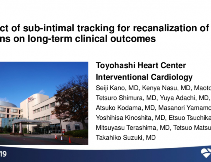TCT 52: Impact of Subintimal Tracking for Recanalization of CTO Lesions on long-term Clinical Outcomes