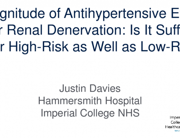 Magnitude of Antihypertensive Effect After Renal Denervation: Is It Sufficient for High-Risk as Well as Low-Risk Patients?