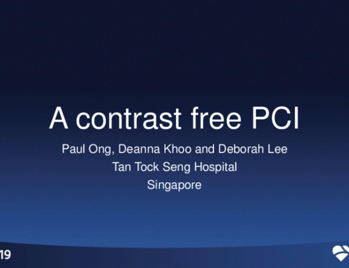 Singapore Presents: A Case of OCT-Guided Zero-Contrast PCI in a Patient With Known Contrast-Induced Anaphylaxis