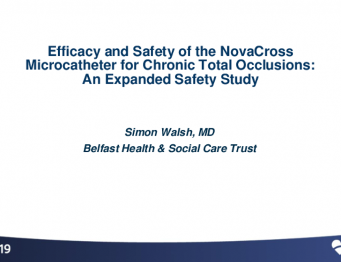 TCT 104: EFFICACY AND SAFETY OF THE NOVACROSS MICROCATHETER FOR CHRONIC TOTAL OCCLUSIONS: AN EXPANDED SAFETY STUDY