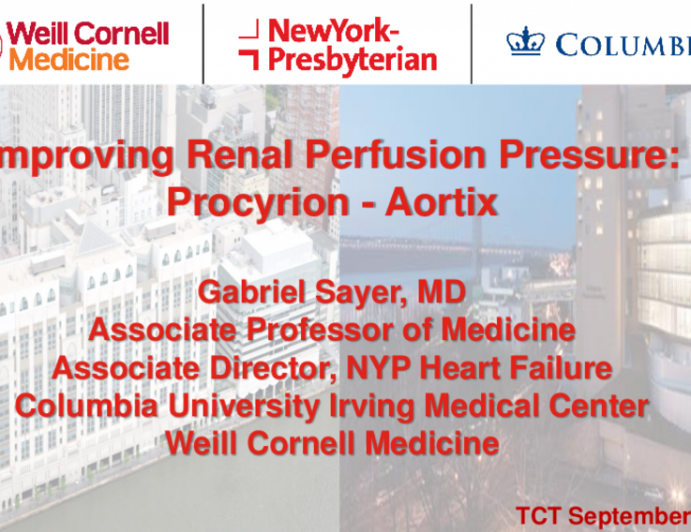 Improving Renal Perfusion Pressure: Procyrion - Aortix
