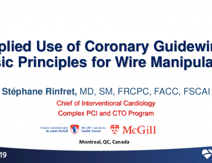 Applied Use of Coronary Guidewires: Basic Principles for Wire Manipulation
