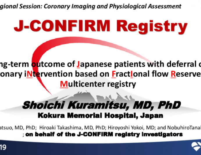 Long-Term Clinical Outcomes of Japanese Patients With Deferred Coronary Intervention Based on FFR: The J-CONFIRM Registry