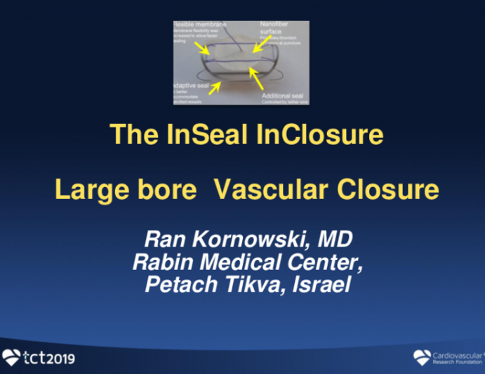 Novel Large-Hole Access Closure Devices - Large-Hole Transfemoral Closure II: The InSeal Device