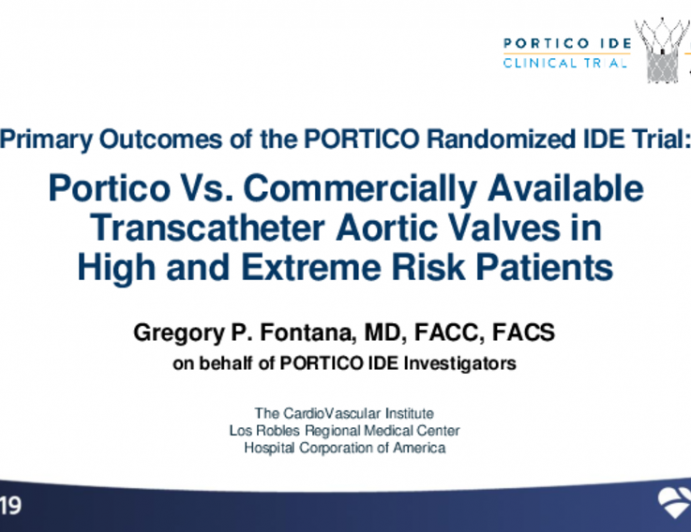 PORTICO: A Randomized Trial of Portico vs. Commercially Available Transcatheter Aortic Valves in Patients With Severe Aortic Stenosis
