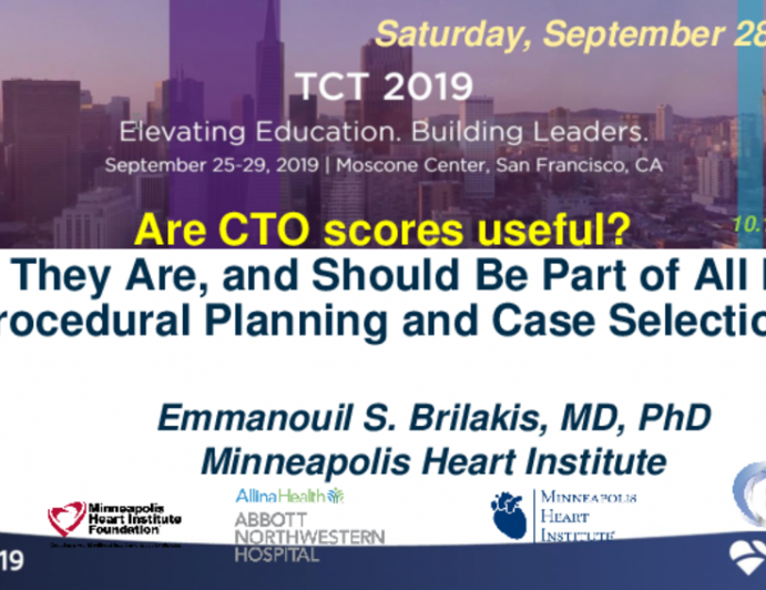 Debate 1: Are CTO Scores Useful? - Yes They Are, and Should Be Part of All Pre-Procedural Planning and Case Selection