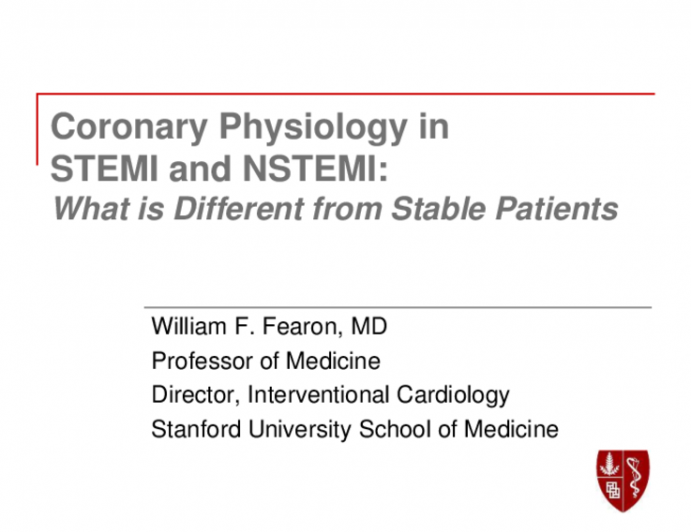 Pathophysiology of the Coronary Circulation in STEMI and NSTEMI