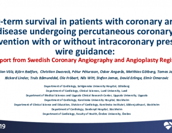 SCAAR Registry: Long-Term Outcomes After PCI With or Without Intracoronary Pressure Wire Guidance