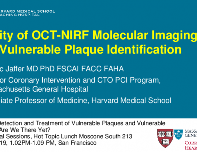 Utility of OCT-NIRF Molecular Imaging for Vulnerable Plaque Identification