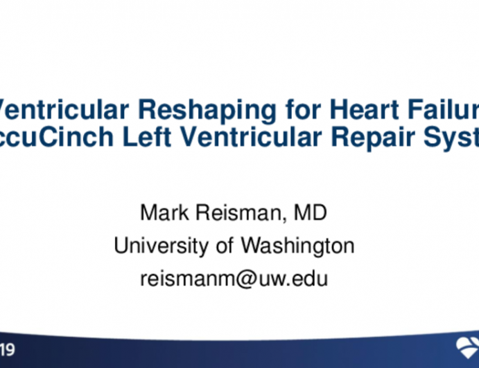Ventricular Reshaping for HF: ANCORA