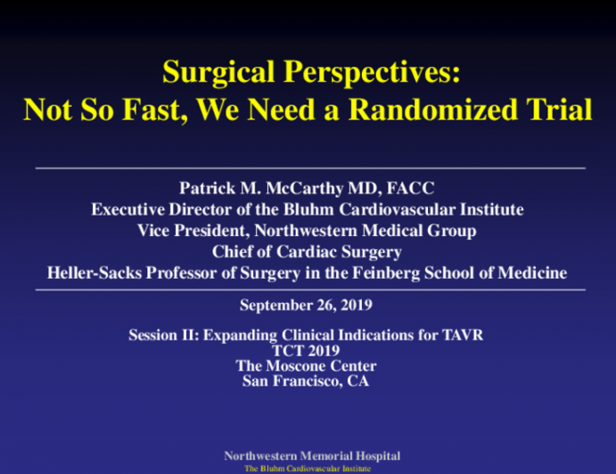 Making the Case for… - Surgical Perspectives: Not So Fast, We Need a Randomized Trial!