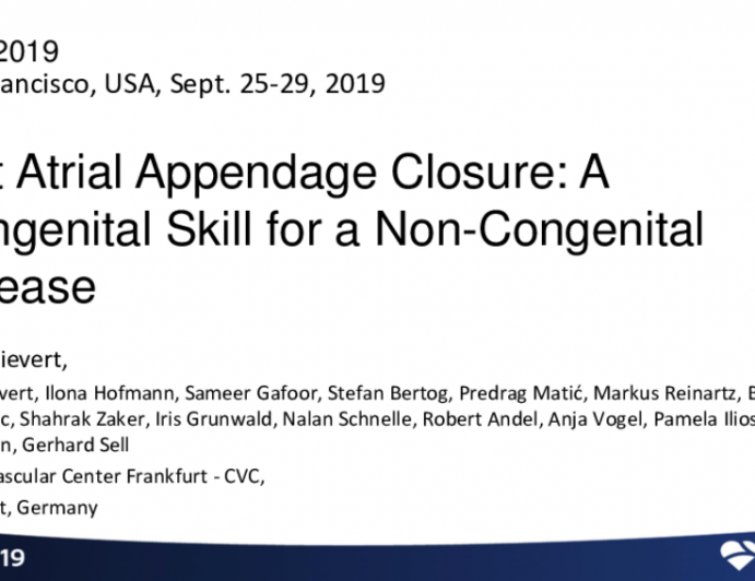 Left Atrial Appendage Closure: A Congenital Skill for a Non-Congenital Disease