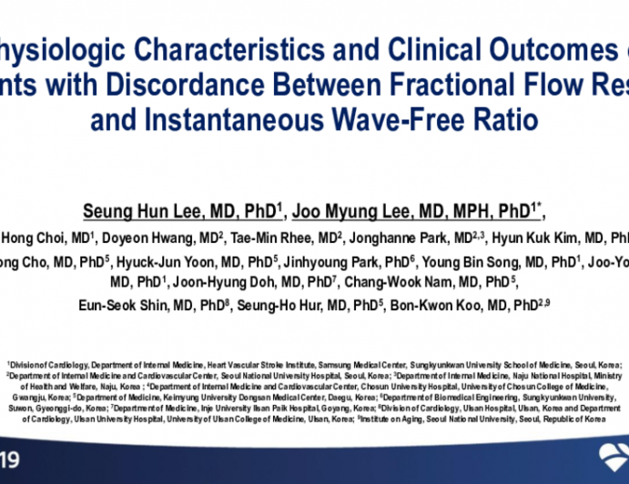 TCT 108: Physiologic Characteristics and Clinical Outcomes of Patients with Discordance Between Fractional Flow Reserve and Instantaneous Wave-Free Ratio