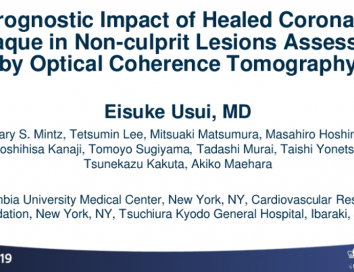 TCT 15: Prognostic Impact of Healed Coronary Plaque in Non-culprit Segments Assessed by Optical Coherence Tomography
