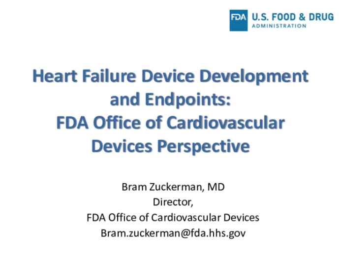 Devices for Heart Failure: FDA Perspectives on Trial Designs and Endpoints