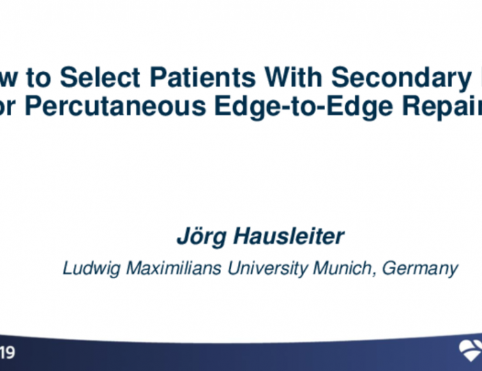 How to Select Patients With Secondary MR for Percutaneous Edge-to-Edge Repair