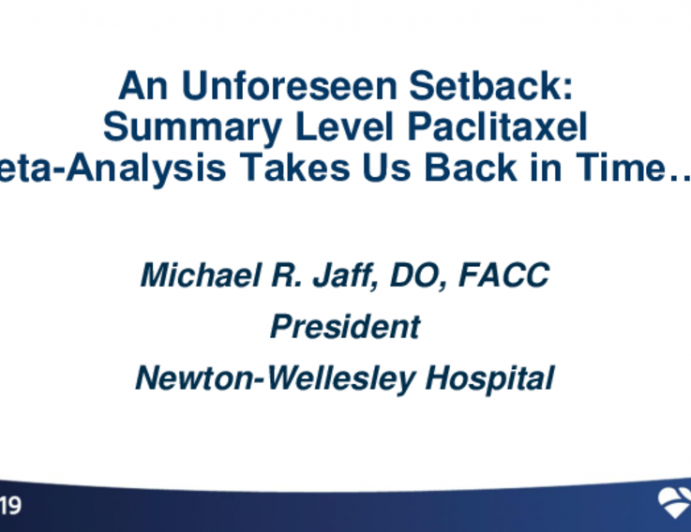 An Unforeseen Setback: Summary Level Meta-Analysis Brings Practice Back to the 1990s.