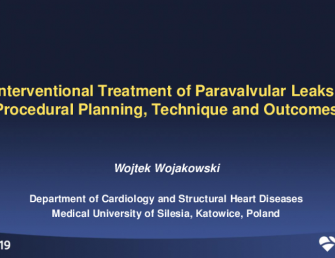 Interventional Treatment of Paravalvular Leaks: Procedural Planning, Technique, and Outcomes