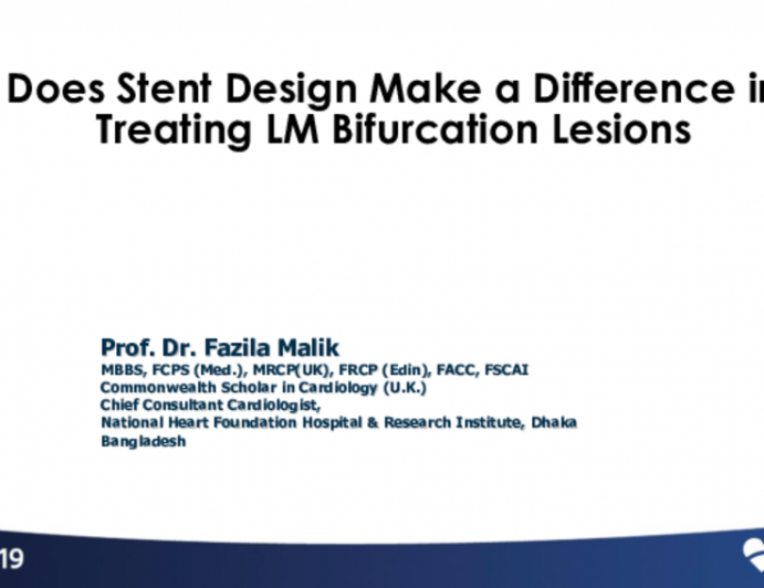 Does Stent Design Make a Difference in Treating LM Bifurcation Lesions?