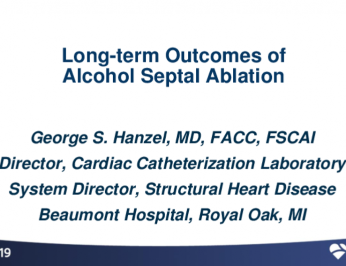 Long-term Outcomes of Alcohol Septal Ablation