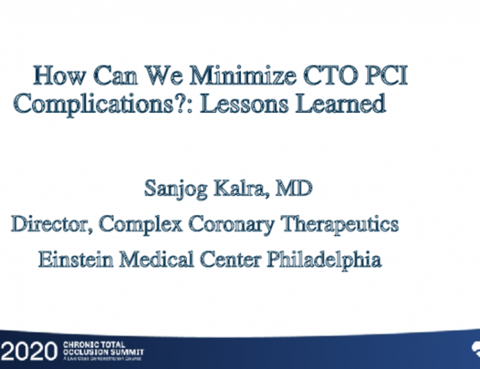 How Can We Minimize CTO PCI Complications?: Lessons Learned