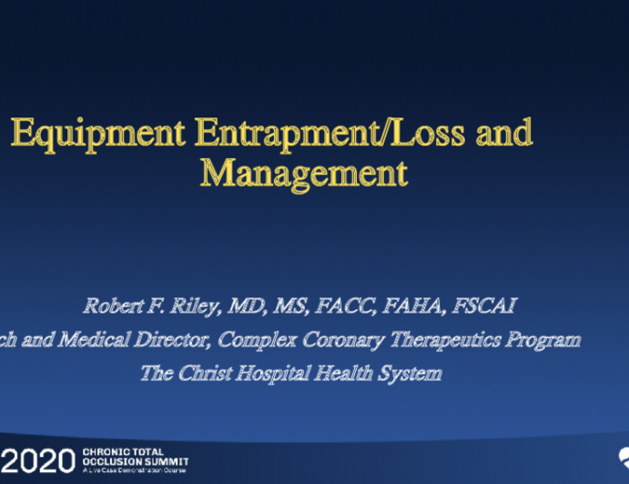 Equipment Entrapment/Loss and Management, When to Remove, When to Leave in