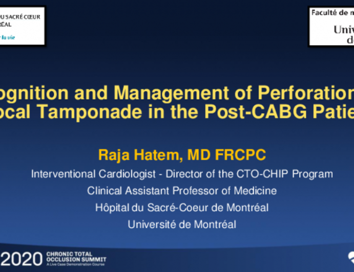 Recognition and Management of Perforation and Focal Tamponade in the Post-CABG Patient