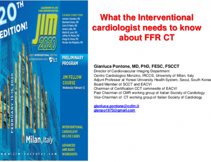 What the Interventional cardiologist needs to know about FFR CT