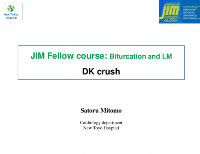 JIM Fellow course: Bifurcation and LM DK crush