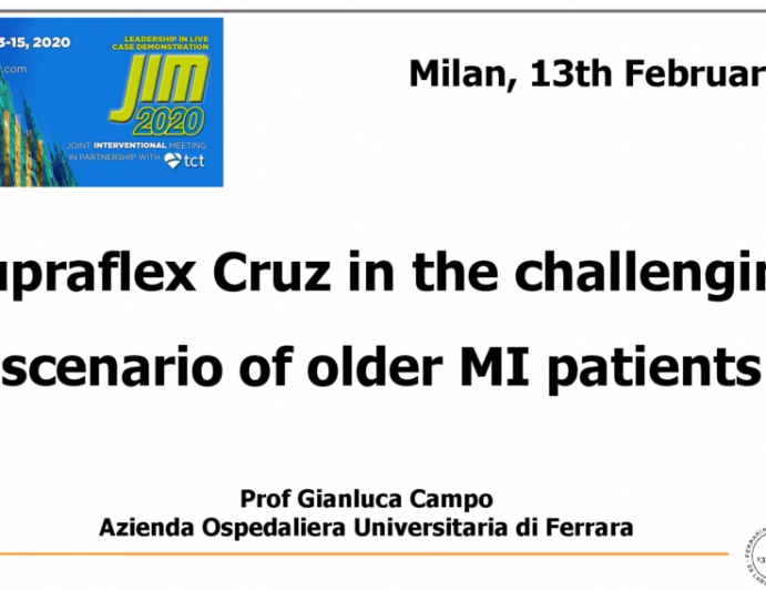Supraflex Cruz in the challenging scenario of older MI patients